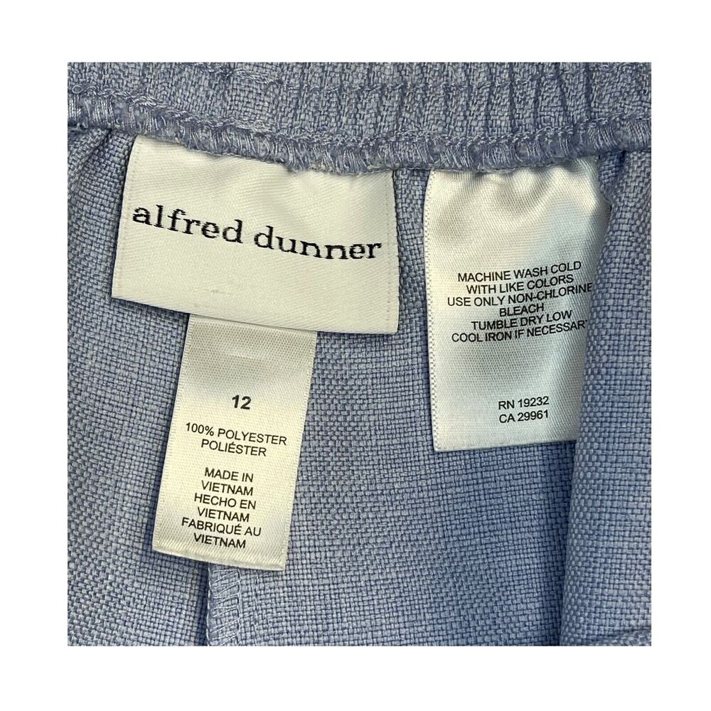 Alfred Dunner Wide Leg Pants Women's 12 Light Purple High-Rise Formal Business - Picture 3 of 6